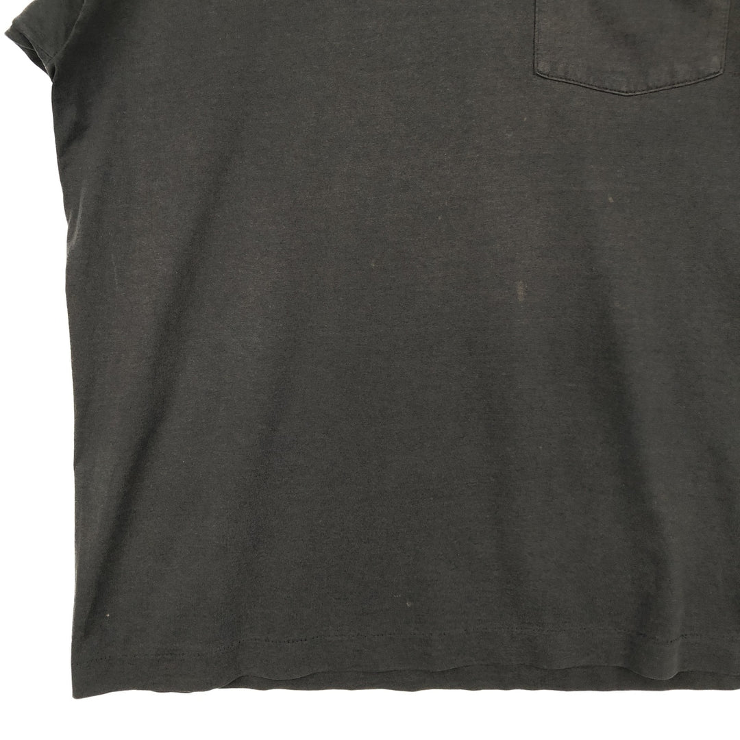 90'S BVD Plain Pocket T-Shirt Made in USA Men's XL Vintage cotton Charcoal Vintage Second Hand