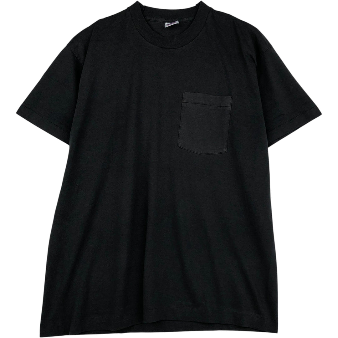 90'S BVD Plain Pocket T-Shirt Made in USA Men's XL Vintage cotton black type Vintage Second Hand