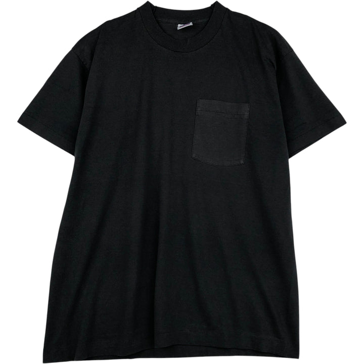 90'S BVD Plain Pocket T-Shirt Made in USA Men's XL Vintage cotton black type Vintage Second Hand