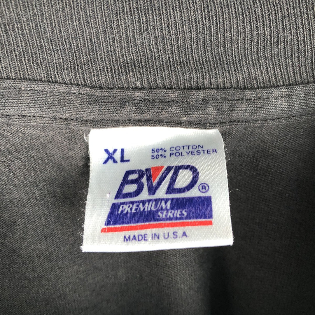 90'S BVD Plain Pocket T-Shirt Made in USA Men's XL Vintage cotton black type Vintage Second Hand