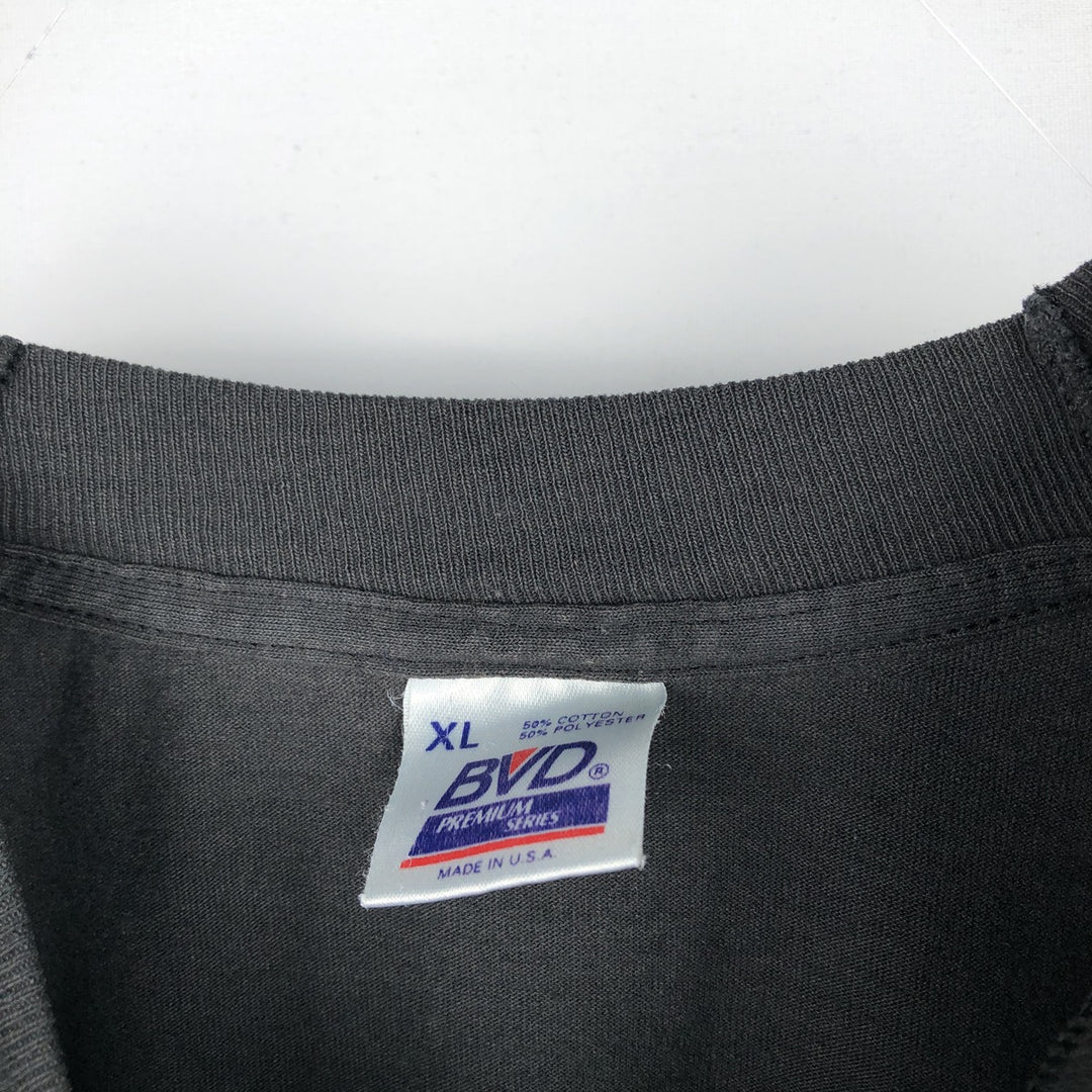90'S BVD Plain Pocket T-Shirt Made in USA Men's XL Vintage cotton black type Vintage Second Hand