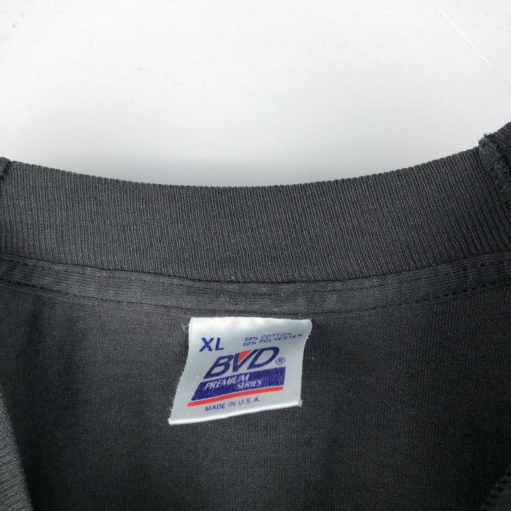 90'S BVD Plain Pocket T-Shirt Made in USA Men's XL Vintage cotton black type Vintage Second Hand