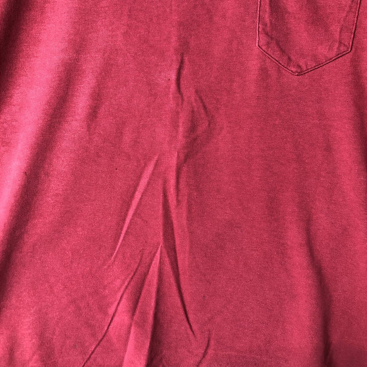 90'S Town Craft Plain Pocket T-Shirt, Made in USA, Men's Size L (Equivalent), Vintage cotton pink type Vintage Second Hand