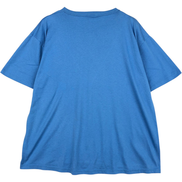 90'S Russell Plain T-shirt Made in USA Men's XL Vintage cotton Blue type light blue Vintage Second Hand