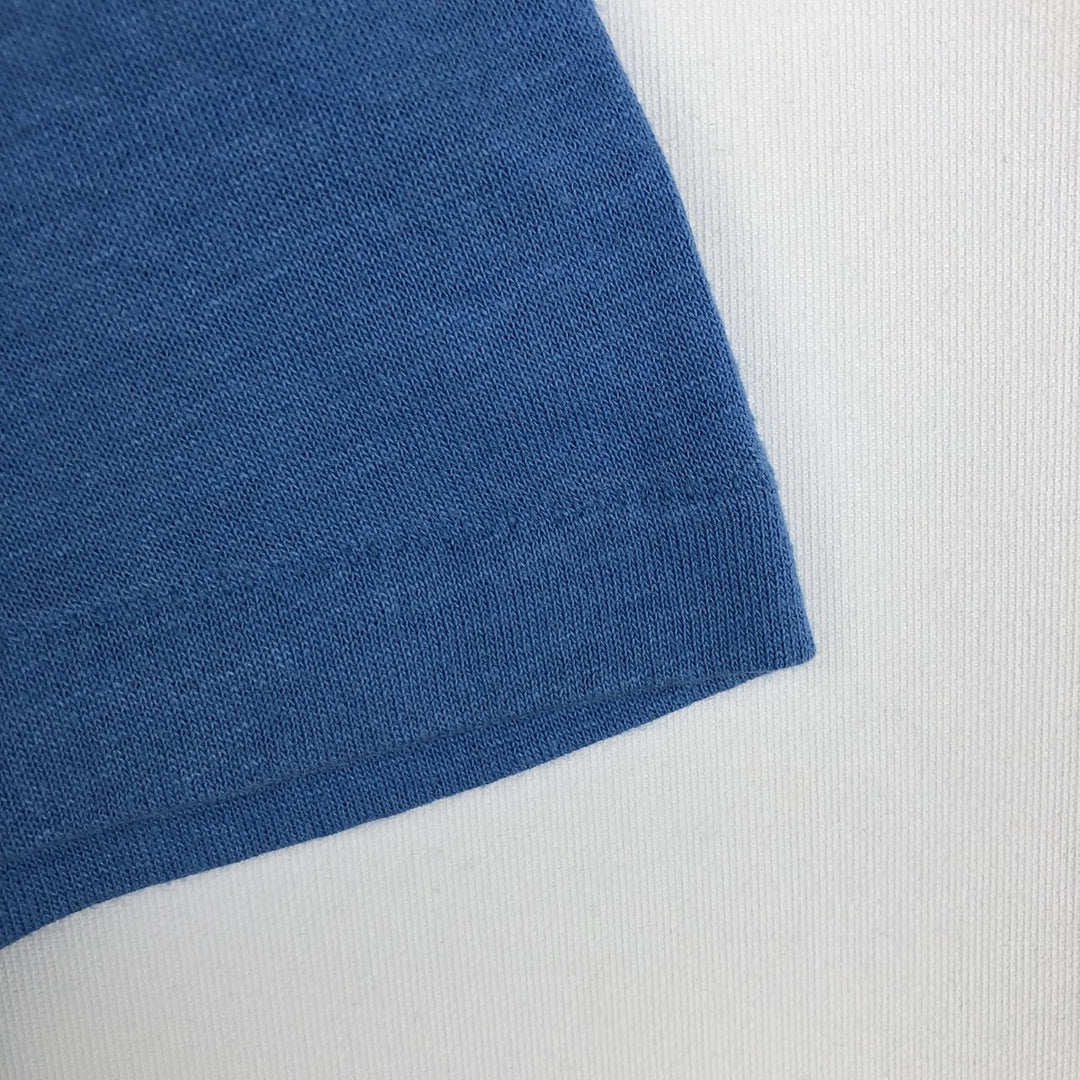 90'S Russell Plain T-shirt Made in USA Men's XL Vintage cotton Blue type light blue Vintage Second Hand