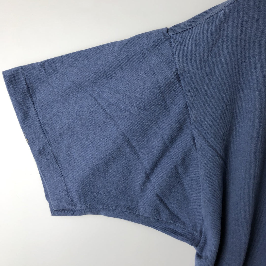 90'S BVD Plain Pocket T-Shirt Made in USA Men's XL Vintage cotton blue type Vintage Second Hand