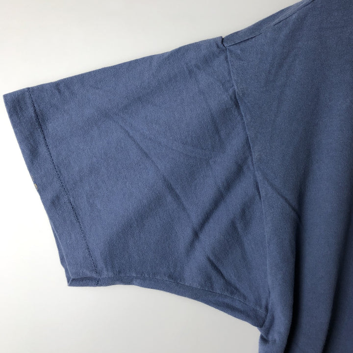 90'S BVD Plain Pocket T-Shirt Made in USA Men's XL Vintage cotton blue type Vintage Second Hand