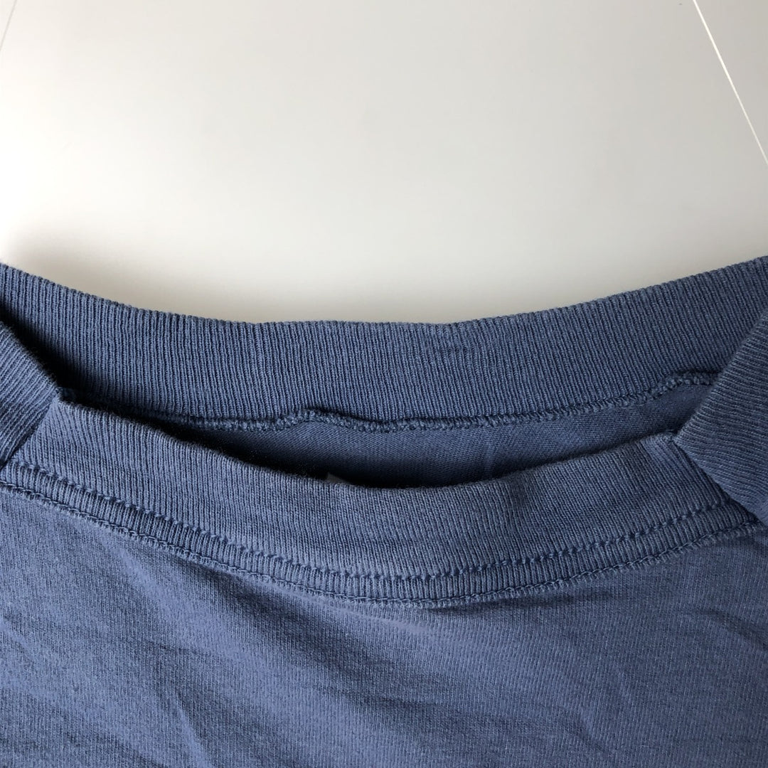 90'S BVD Plain Pocket T-Shirt Made in USA Men's XL Vintage cotton blue type Vintage Second Hand