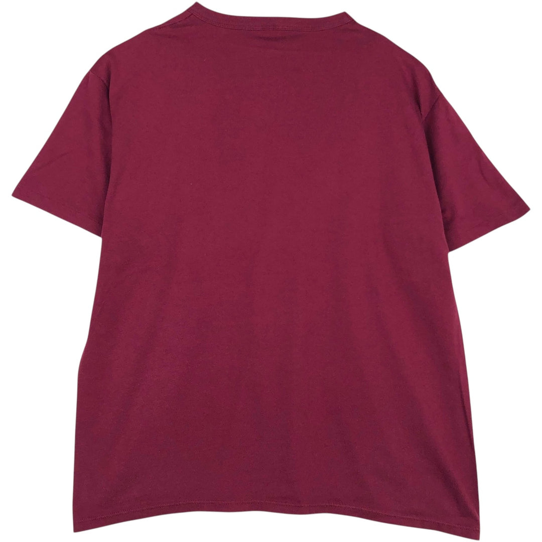 90'S Russell Plain T-shirt Made in USA Men's XL Vintage polyester Purple type red-purple Vintage Second Hand