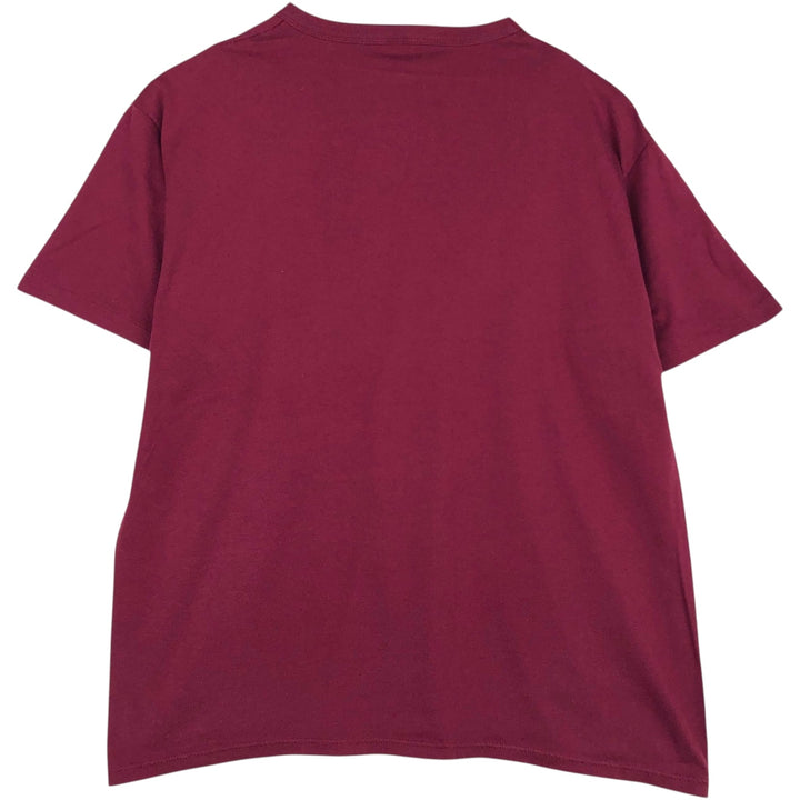 90'S Russell Plain T-shirt Made in USA Men's XL Vintage polyester Purple type red-purple Vintage Second Hand