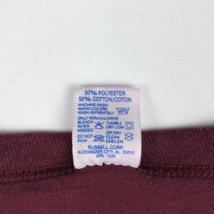 90'S Russell Plain T-shirt Made in USA Men's XL Vintage polyester Purple type red-purple Vintage Second Hand