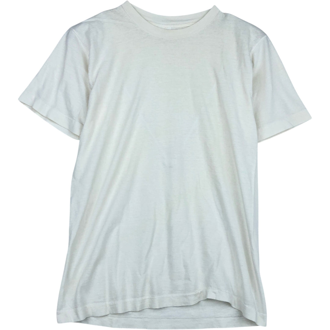 1980'S Fruit of the Loom Plain T-shirt, Men's Size M (approx.), Vintage cotton white type Vintage Second Hand