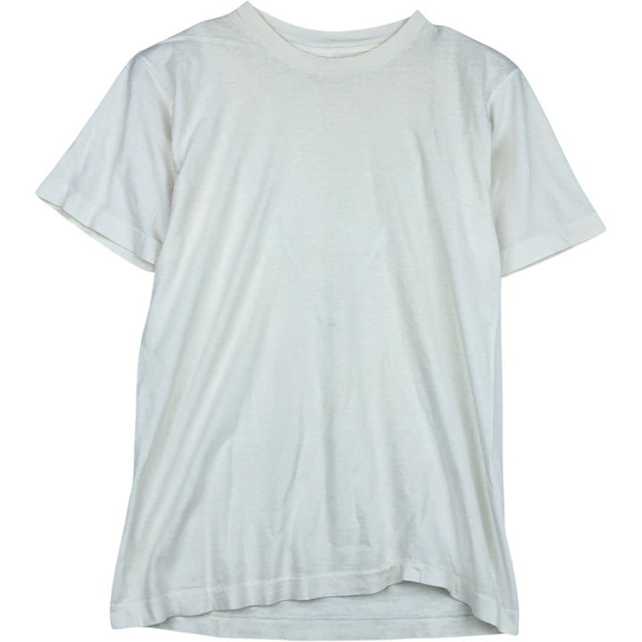 1980'S Fruit of the Loom Plain T-shirt, Men's Size M (approx.), Vintage cotton white type Vintage Second Hand