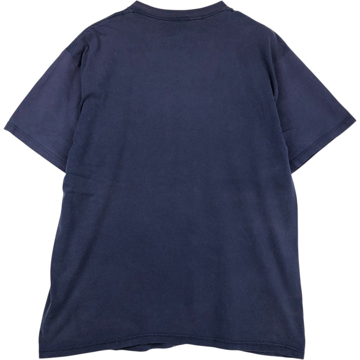 BVD Plain Pocket T-Shirt, Men's Size XL (Equivalent), Vintage cotton navy blue type Vintage Second Hand