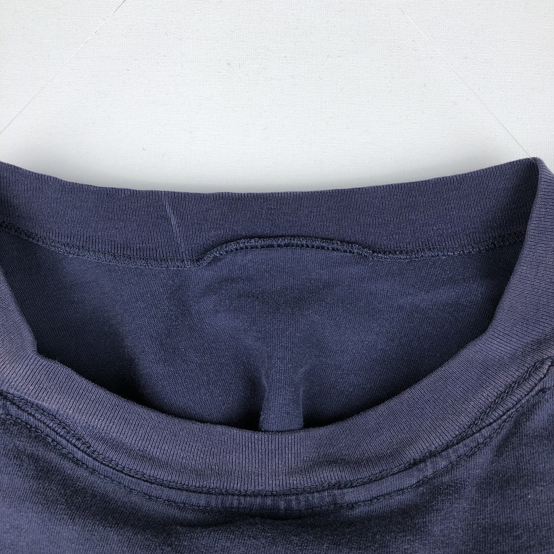 BVD Plain Pocket T-Shirt, Men's Size XL (Equivalent), Vintage cotton navy blue type Vintage Second Hand