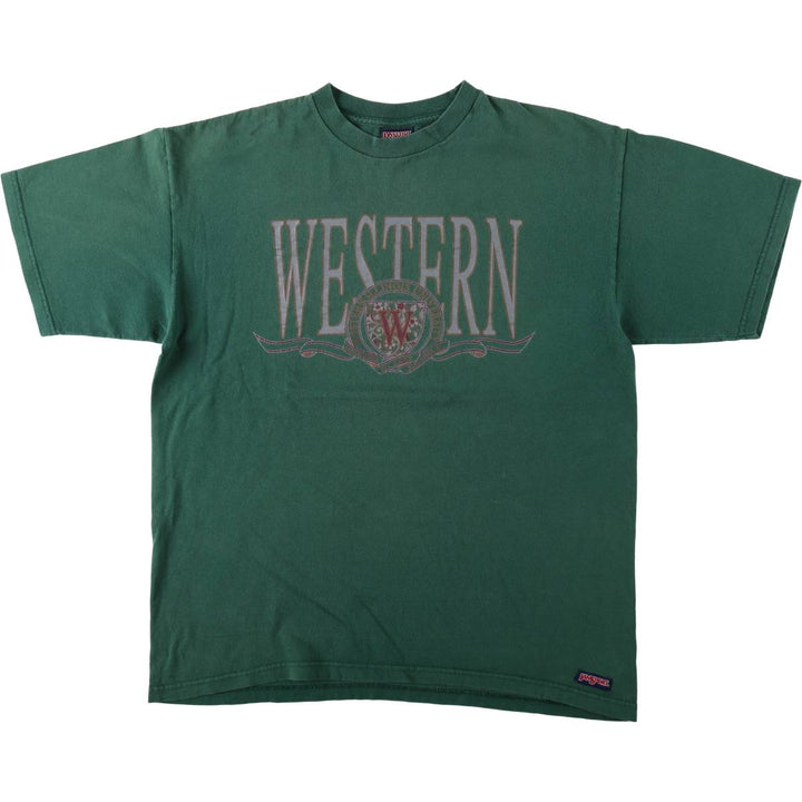 90'S Jansport College T-shirt, Made in USA, Men's XL, Vintage cotton green type Vintage Second Hand