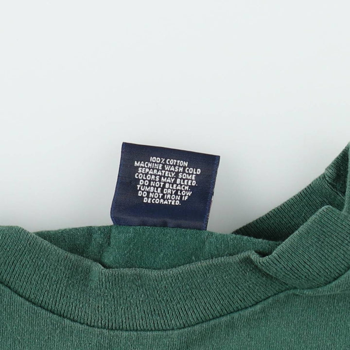 90'S Jansport College T-shirt, Made in USA, Men's XL, Vintage cotton green type Vintage Second Hand