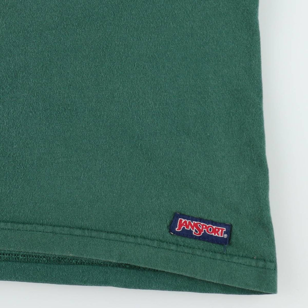 90'S Jansport College T-shirt, Made in USA, Men's XL, Vintage cotton green type Vintage Second Hand