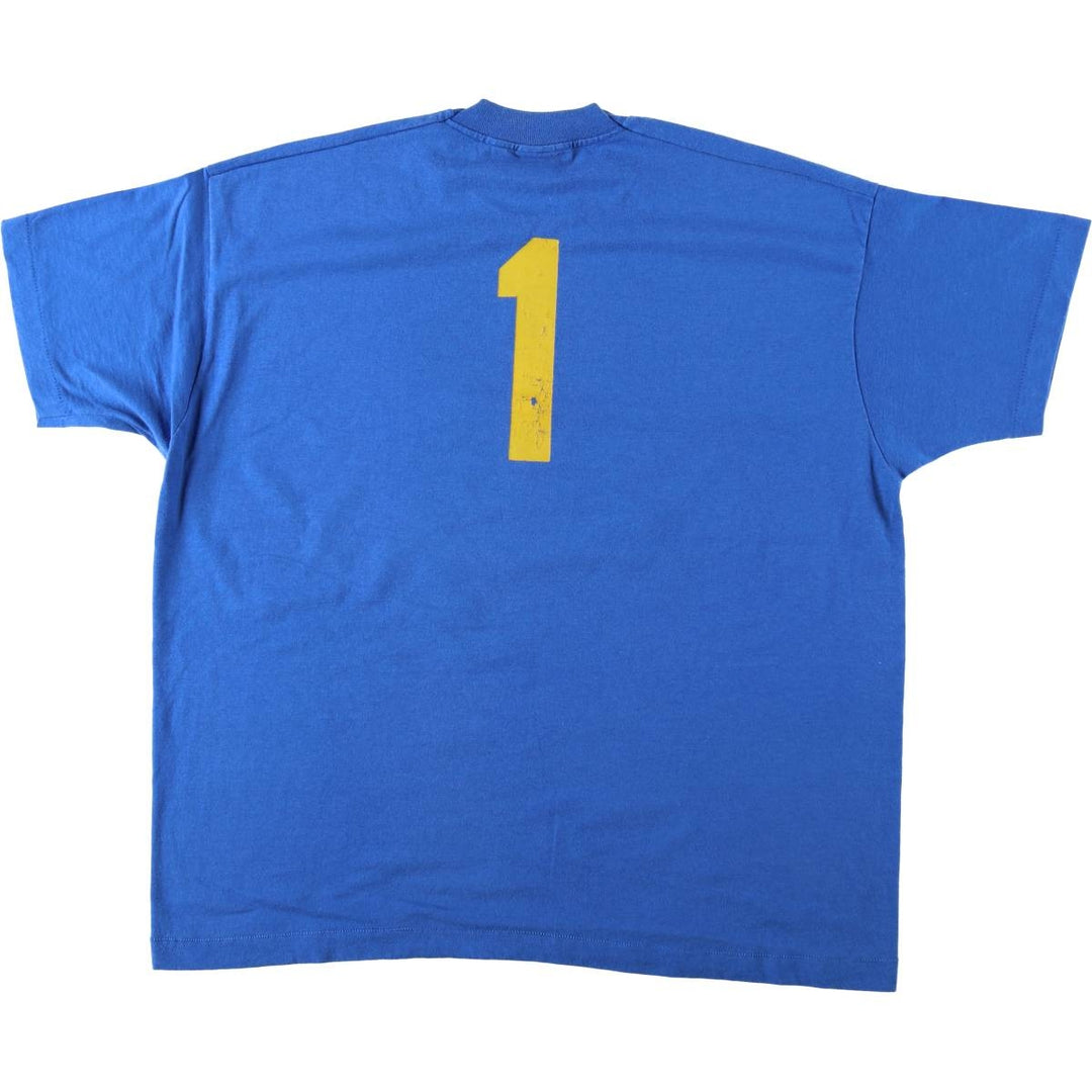 90'S Fruit of the Loom Brod Dugan Advertising T-Shirt, Made in USA, Men's XXL equivalent, Vintage cotton blue type Vintage Second Hand