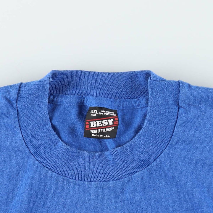 90'S Fruit of the Loom Brod Dugan Advertising T-Shirt, Made in USA, Men's XXL equivalent, Vintage cotton blue type Vintage Second Hand
