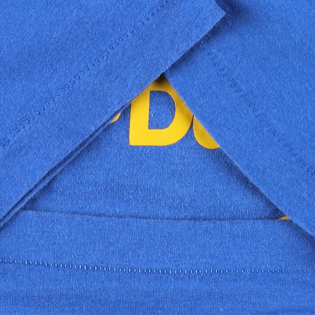90'S Fruit of the Loom Brod Dugan Advertising T-Shirt, Made in USA, Men's XXL equivalent, Vintage cotton blue type Vintage Second Hand
