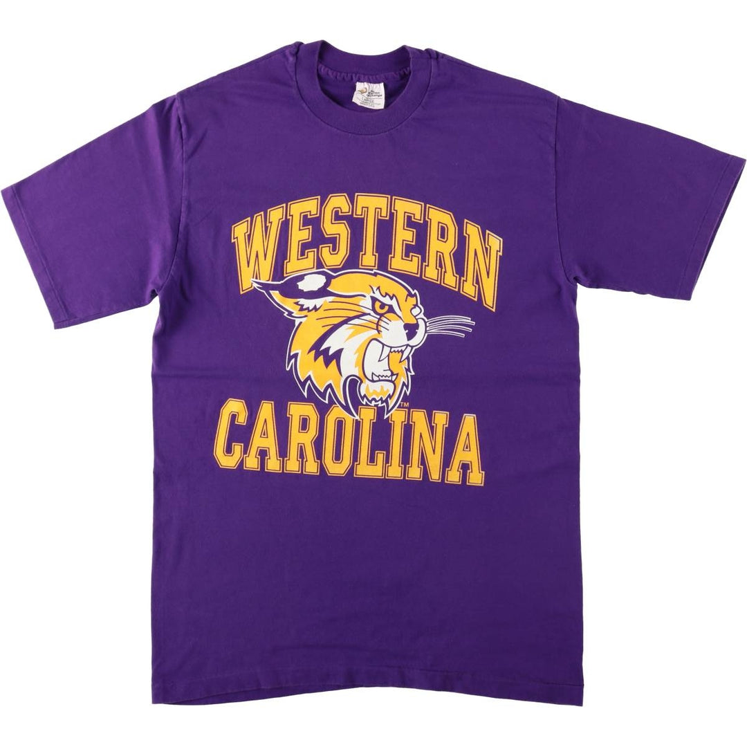 ~90'S The Cotton Exchange College T-shirt, Made in USA, Men's Size L (approx.), Vintage cotton purple type Vintage Second Hand