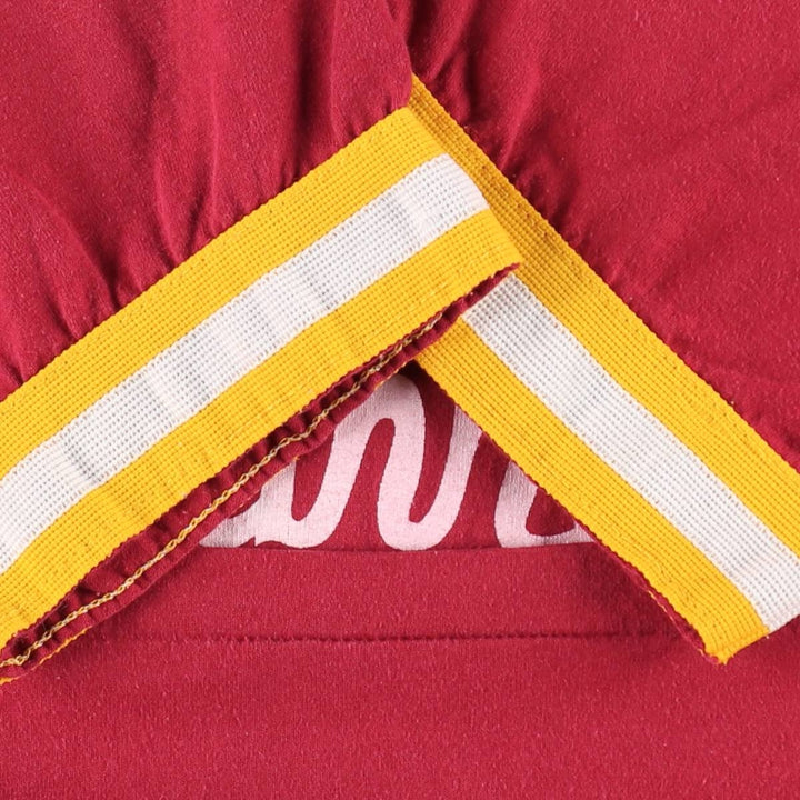 ~90'S Russell College V-Neck Ringer T-Shirt, Made in USA, Men's Size M (Equivalent), Vintage polyester red type Vintage Second Hand