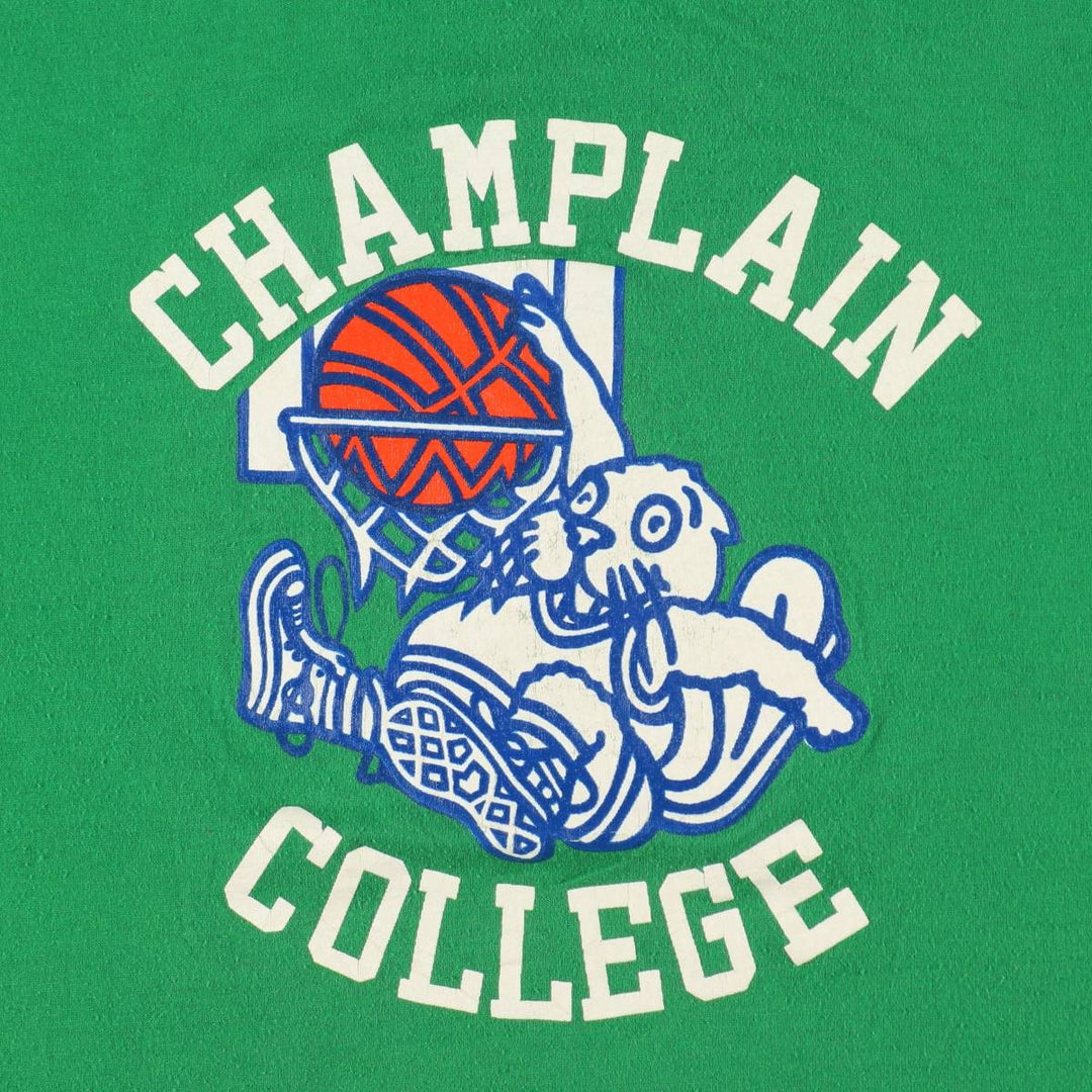90'S Russell College T-shirt, Made in USA, Men's XL, Vintage polyester green type Vintage Second Hand