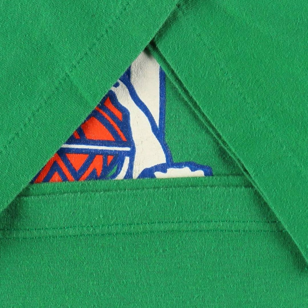90'S Russell College T-shirt, Made in USA, Men's XL, Vintage polyester green type Vintage Second Hand