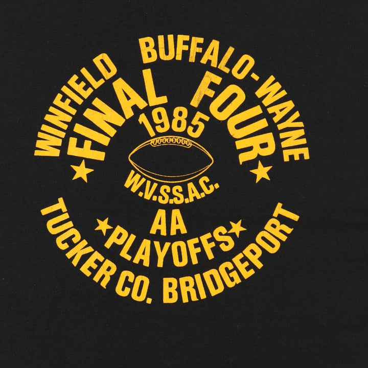 ~90'S Russell College T-shirt, Made in USA, Men's Size L (approx.), Vintage polyester black type Vintage Second Hand
