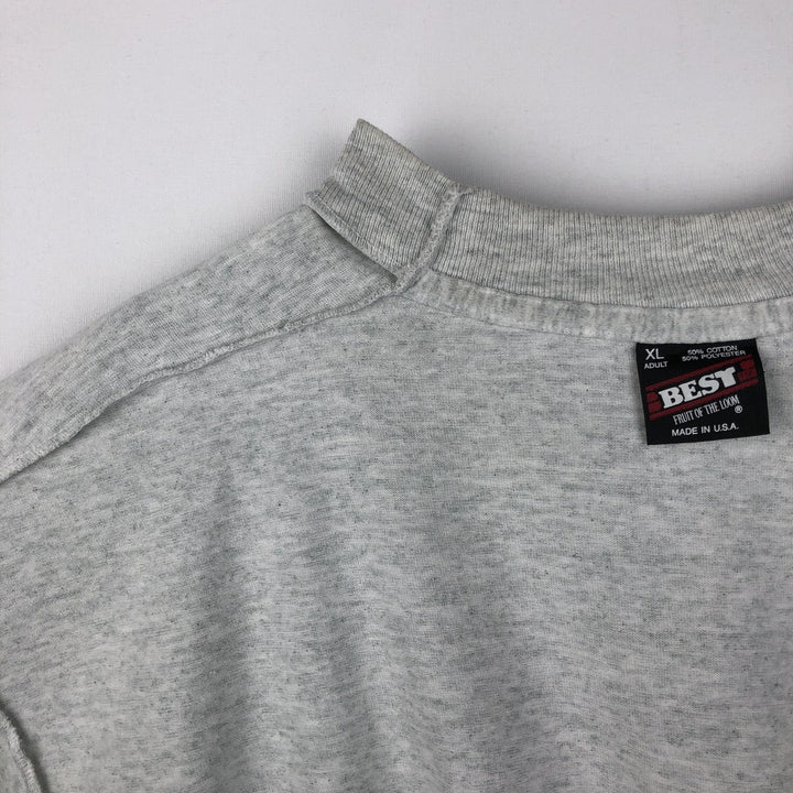 90'S Fruit of the Loom Marvin the Martian College T-shirt, Made in USA, Men's XL equivalent. cotton gray type Vintage Second Hand