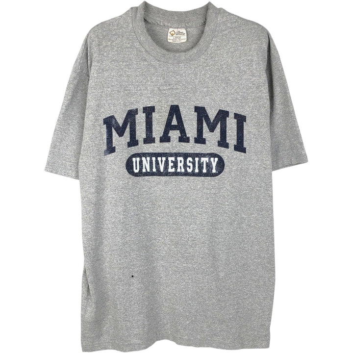 Vintage 90'S The Cotton Exchange College T-Shirt, Made in USA, Men's Size L cotton gray type Vintage Second Hand