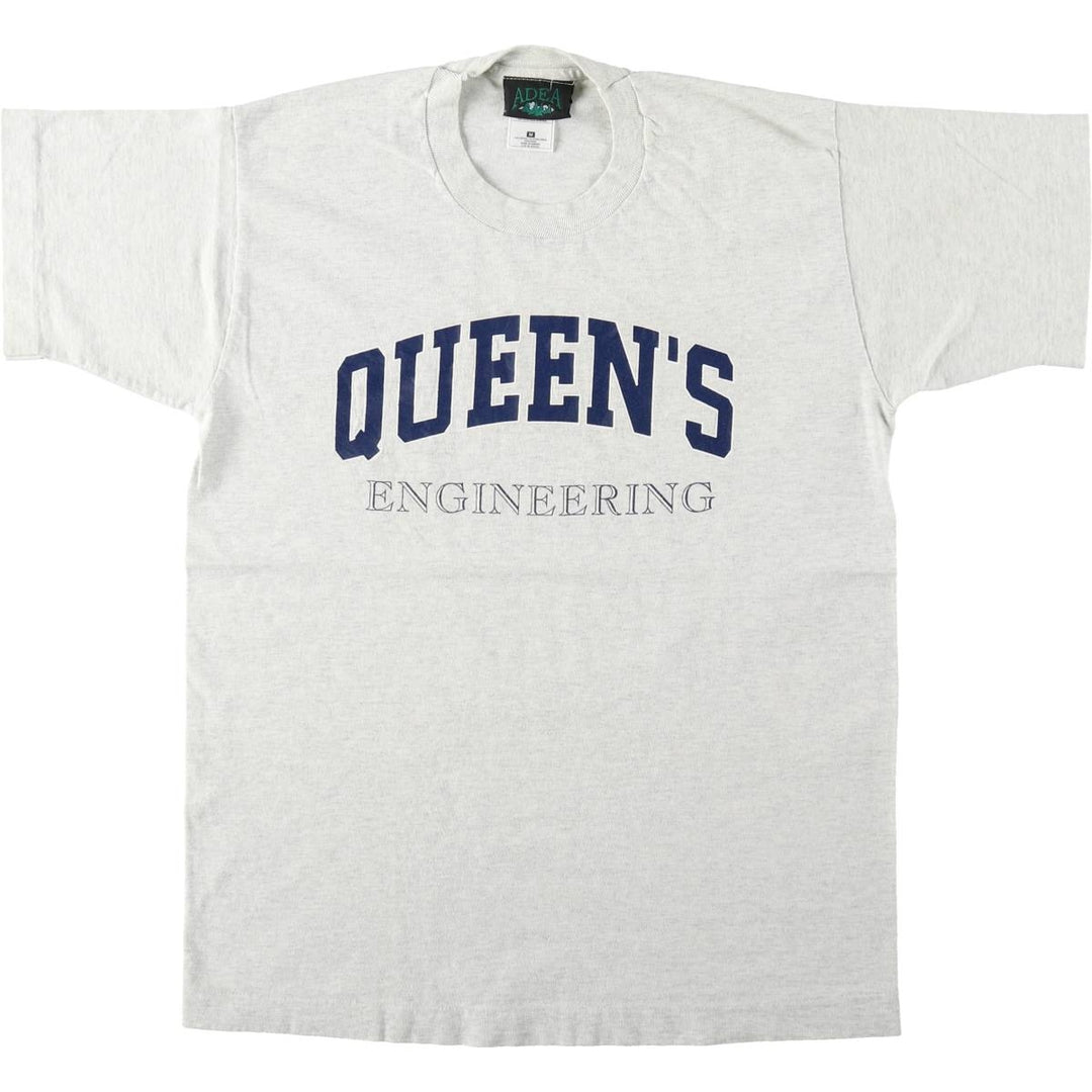 ~90'S ADEA College T-shirt, Made in Canada, Men's Size M (approx.), Vintage cotton gray type Vintage Second Hand