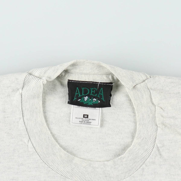 ~90'S ADEA College T-shirt, Made in Canada, Men's Size M (approx.), Vintage cotton gray type Vintage Second Hand