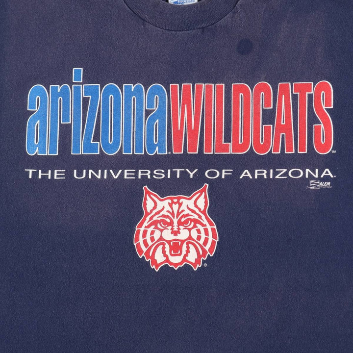 ~90'S SALEM SPORTSWEAR College T-shirt, Made in USA, Men's XL equivalent, Vintage cotton navy blue type Vintage Second Hand