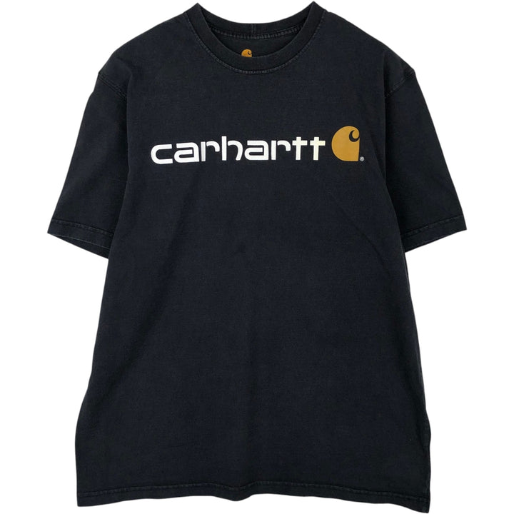 Carhartt ORIGINAL FIT short sleeve logo T-shirt, men's size L cotton black type Vintage Second Hand