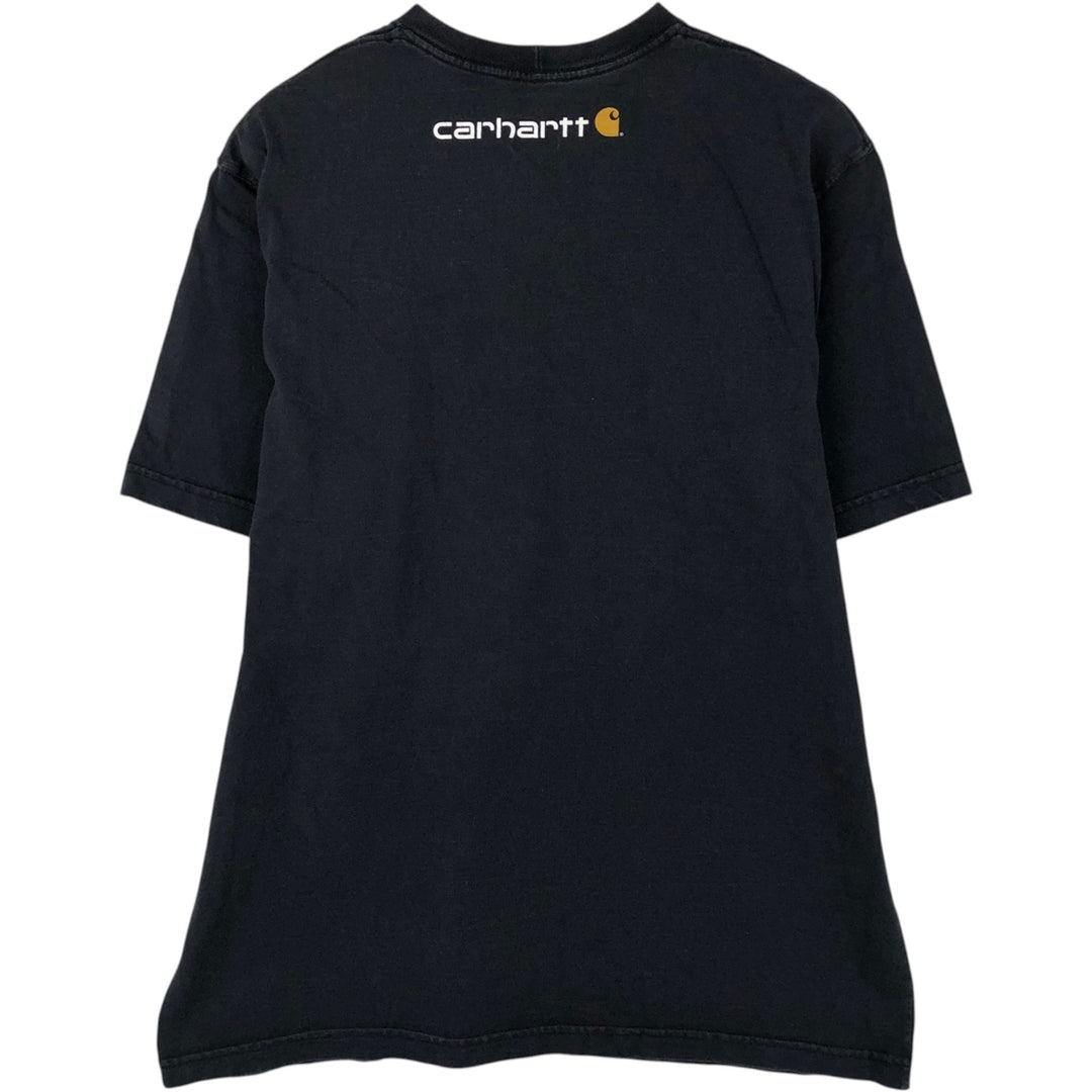 Carhartt ORIGINAL FIT short sleeve logo T-shirt, men's size L cotton black type Vintage Second Hand