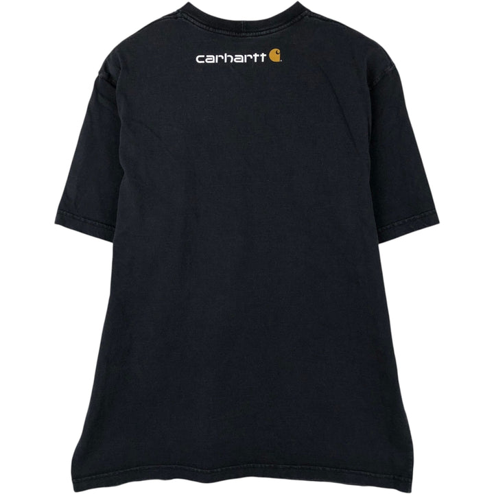 Carhartt ORIGINAL FIT short sleeve logo T-shirt, men's size L cotton black type Vintage Second Hand
