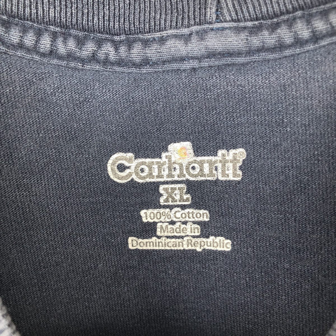 Carhartt Short Sleeve Pocket T-Shirt Men's XL cotton navy blue type Vintage Second Hand