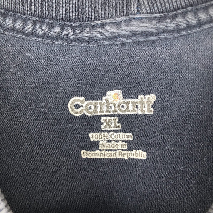 Carhartt Short Sleeve Pocket T-Shirt Men's XL cotton navy blue type Vintage Second Hand