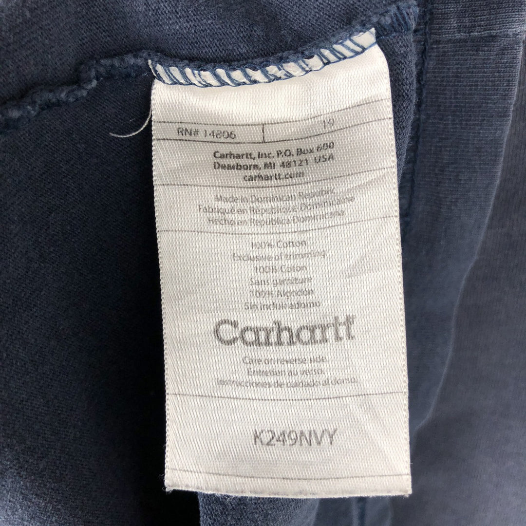 Carhartt Short Sleeve Pocket T-Shirt Men's XL cotton navy blue type Vintage Second Hand