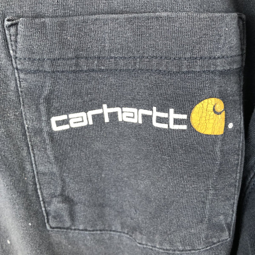 Carhartt Short Sleeve Pocket T-Shirt Men's XL cotton navy blue type Vintage Second Hand