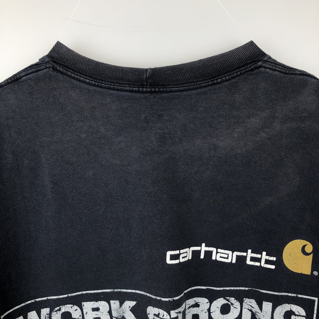 Carhartt Short Sleeve Pocket T-Shirt Men's XL cotton navy blue type Vintage Second Hand