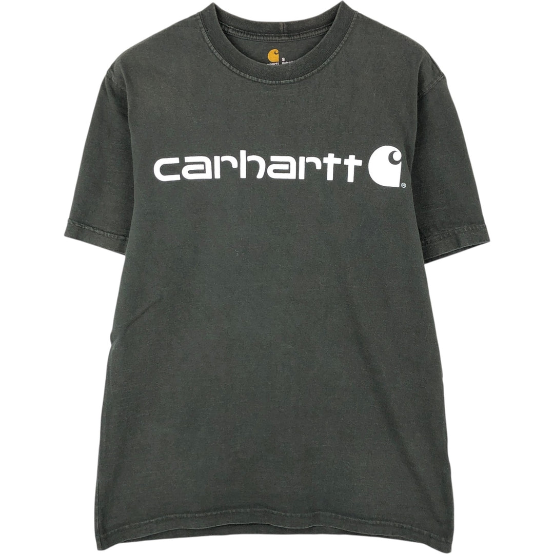 Carhartt ORIGINAL FIT Short-Sleeve Logo T-Shirt, Men's Size S (approx.) cotton Charcoal Vintage Second Hand