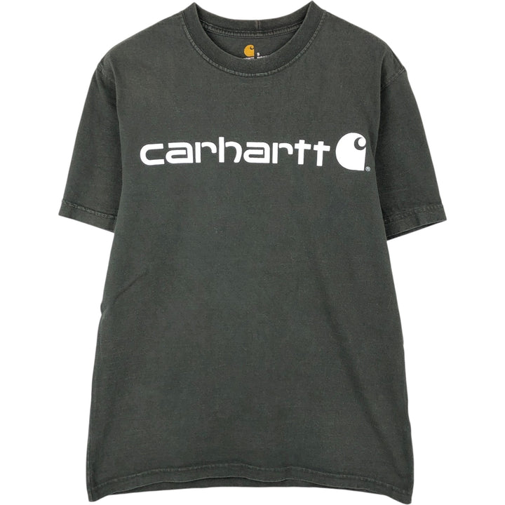 Carhartt ORIGINAL FIT Short-Sleeve Logo T-Shirt, Men's Size S (approx.) cotton Charcoal Vintage Second Hand