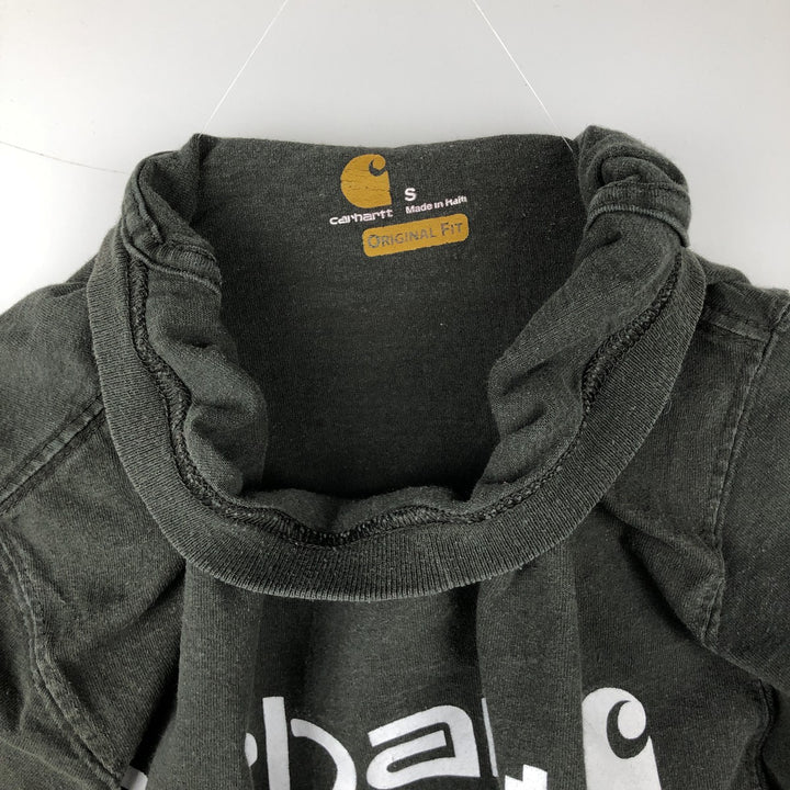Carhartt ORIGINAL FIT Short-Sleeve Logo T-Shirt, Men's Size S (approx.) cotton Charcoal Vintage Second Hand