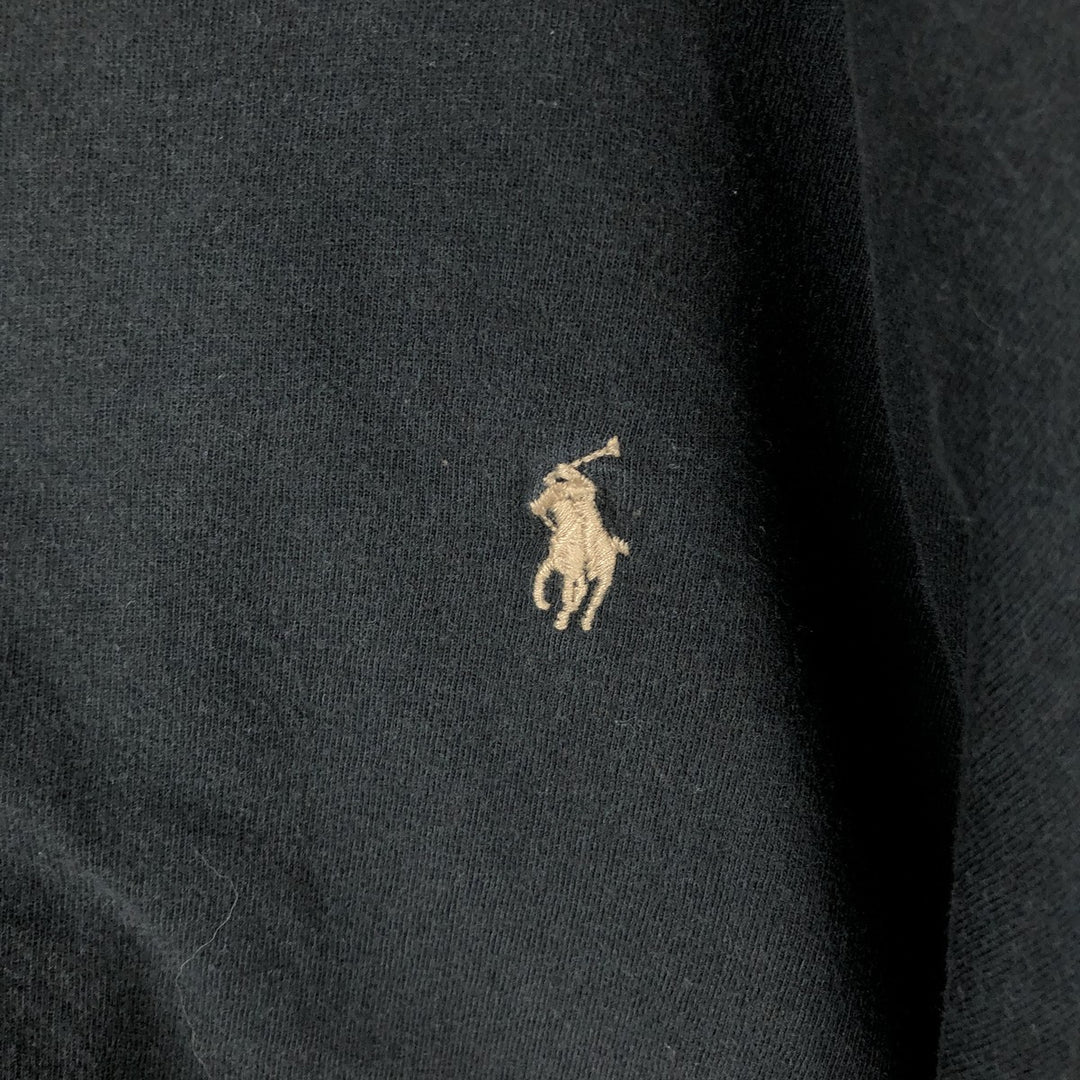 Ralph Lauren POLO by Ralph Lauren short sleeve one point logo T-shirt men's L size cotton black type Vintage Second Hand
