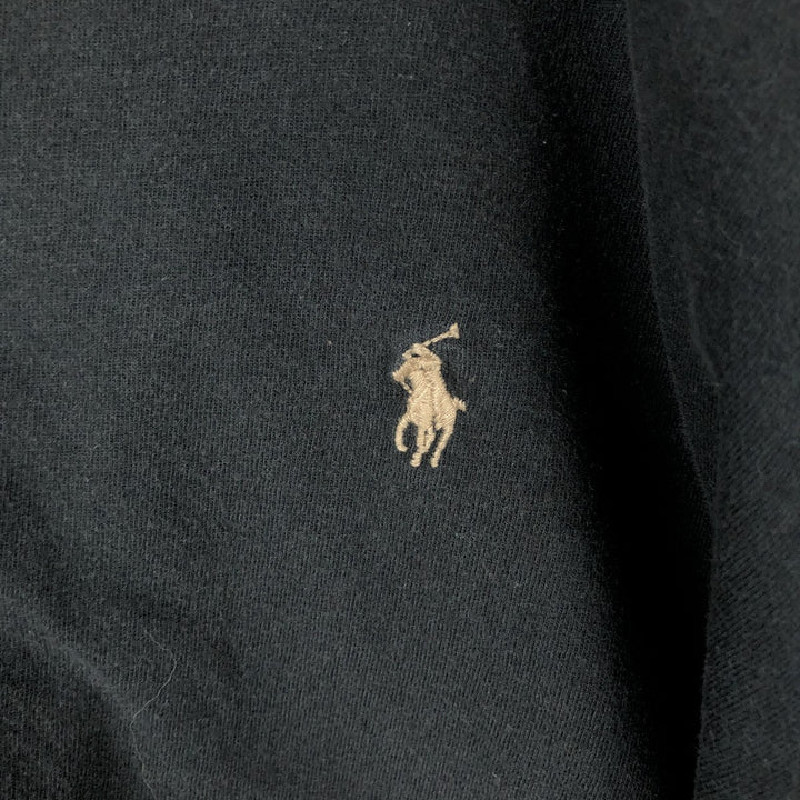 Ralph Lauren POLO by Ralph Lauren short sleeve one point logo T-shirt men's L size cotton black type Vintage Second Hand