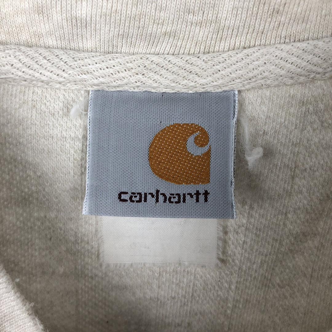 Carhartt Herringbone Henley Neck Short-Sleeve T-Shirt, Men's Size XL (approx.) cotton white type Vintage Second Hand