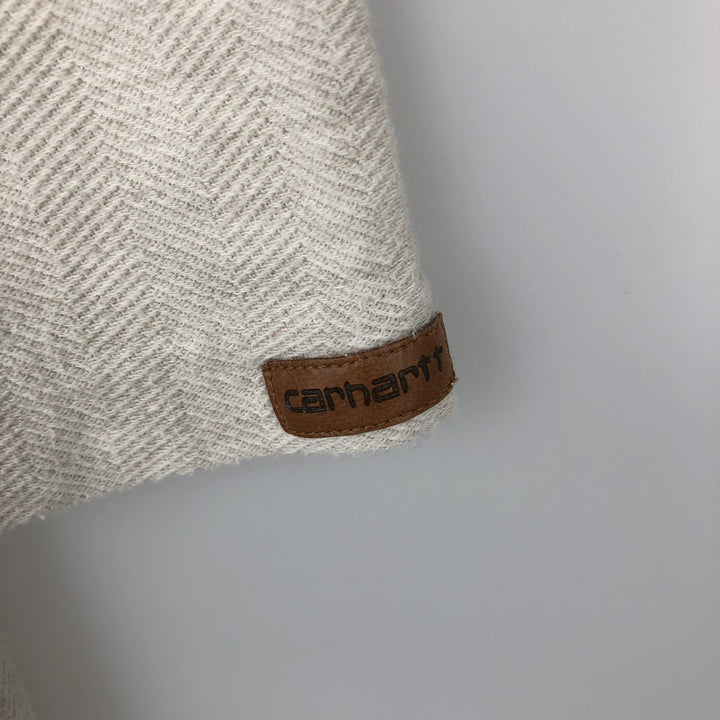 Carhartt Herringbone Henley Neck Short-Sleeve T-Shirt, Men's Size XL (approx.) cotton white type Vintage Second Hand